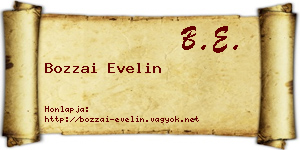 Bozzai Evelin névjegykártya